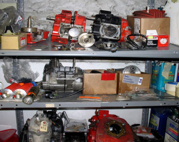 Vintage Moto Cross Bike Parts from Moto Rods. 79 –81  cr125 motors cranks top ends, air shocks fox remote reservoir 